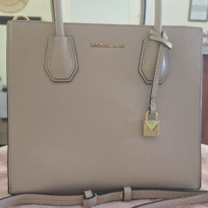 Michael Kors Tan Satchel Leather Gold Hardware
